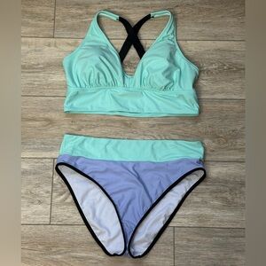 Sports Illustrated Bikini Blue Teal Set Large
